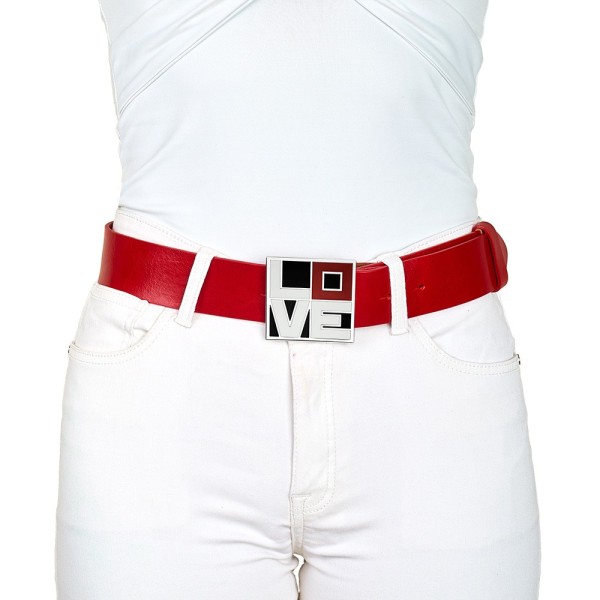 Ceinture Ninamarina en cuir lisse rouge