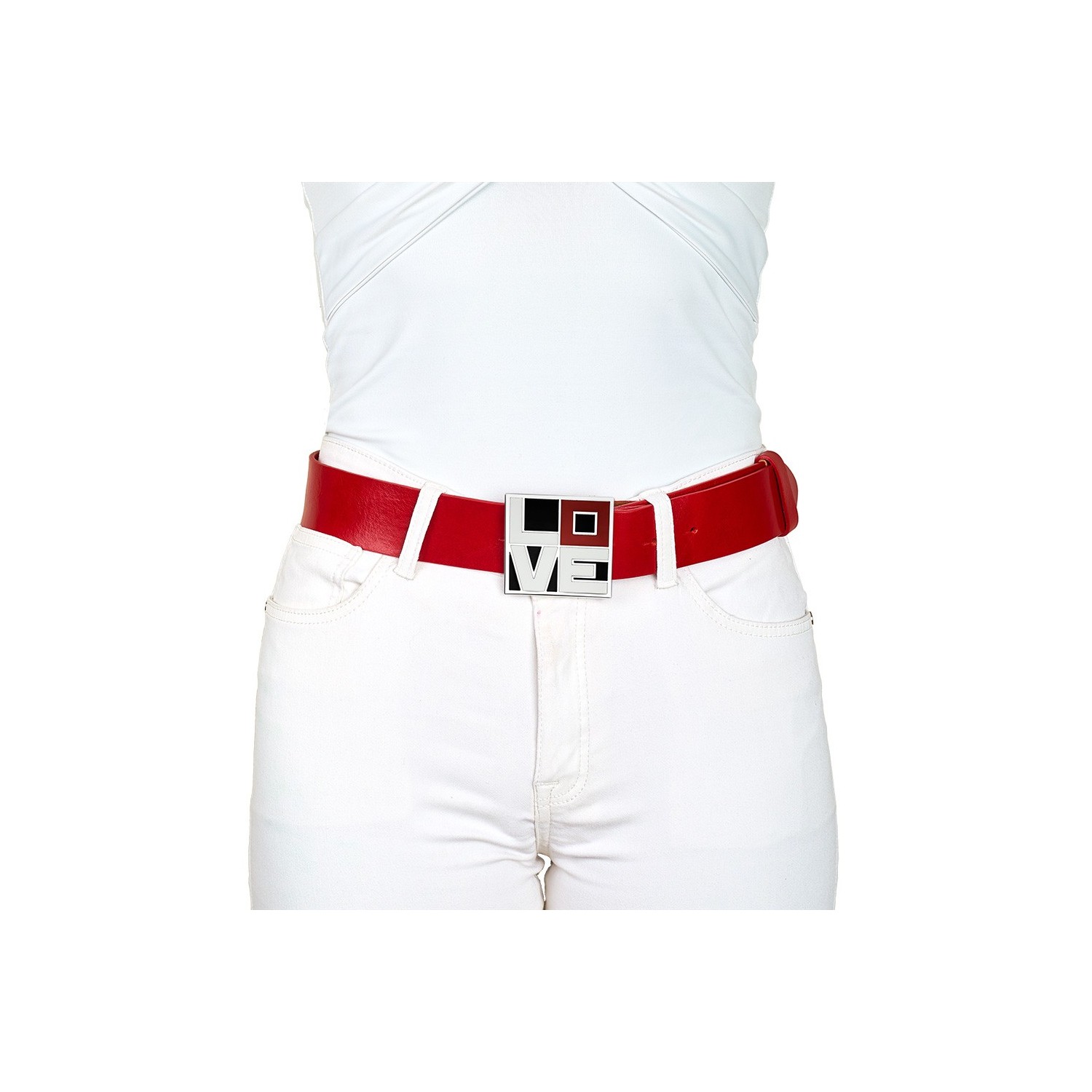 Ceinture en Cuir Lisse Premium Accueil