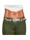Ceinture en peau de python patchwork Ceintures
