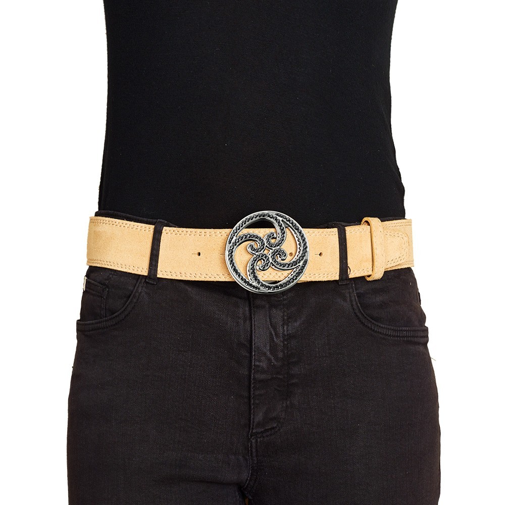 Boucle de Ceinture Spirale Swarovski - 122 Cristaux - Artisanat Italien Boucles de ceintures