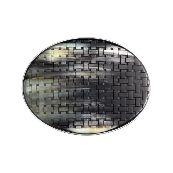 Boucle de Ceinture en Corne Structurée Ovale 40mm Boucles de ceintures