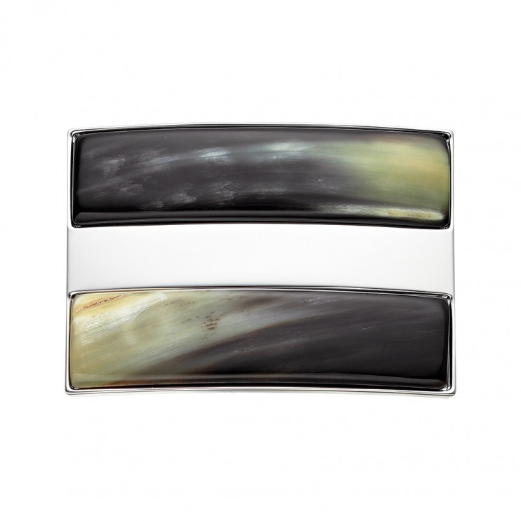 Boucle de ceinture en corne bi-color Boucles de ceintures