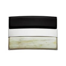 Boucle de Ceinture en Corne Bi-Color Rectangulaire 40mm Boucles de ceintures