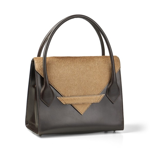 Sac à Main C4 Cuir et Poulain Medium - Bi-matière Accueil