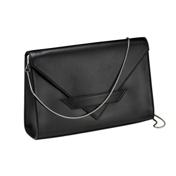 Pochette Enveloppe C6 en Cuir Uni Noir Pochettes C6
