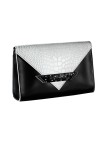 Pochette Enveloppe C6 en cuir et croco avec Swarovski Pochettes C6