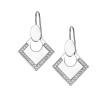 Boucles d'Oreilles Lune Carrée GM Zirconium - Argent 925 - Marina Magnin Boucles d'oreilles