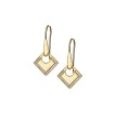 Boucles d'Oreilles Lune Carrée PM Zirconium - Élégance Géométrique Boucles d'oreilles
