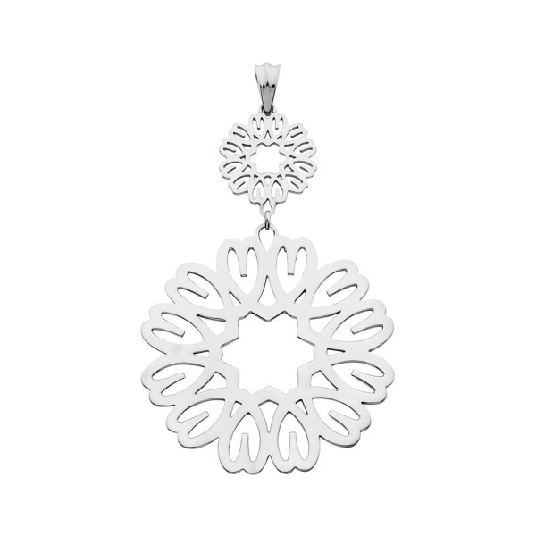 Pendentif Multicoeur Double Argent 925 Or Blanc/Jaune Genève Pendentifs