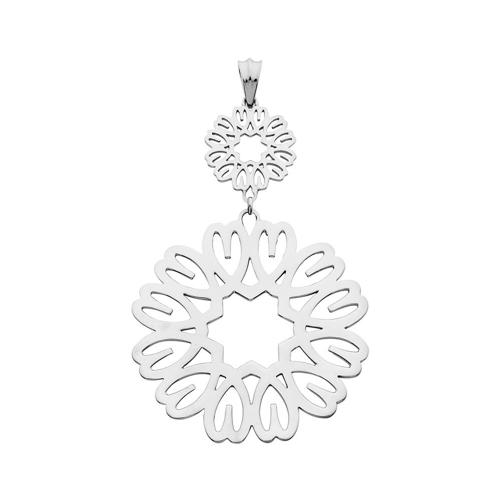 Pendentif Multicoeur Double Argent 925 Or Blanc/Jaune Genève Pendentifs