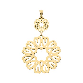 Pendentif Multicoeur Double Argent 925 Or Blanc/Jaune Genève Pendentifs