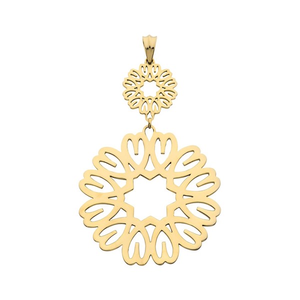 Pendentif Multicoeur Double Argent 925 Or Blanc/Jaune Genève Pendentifs