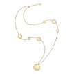 Sautoir Lune Ronde Argent 925 Or Blanc/Jaune Zirconium 95cm Accueil
