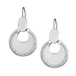 Boucles d'Oreilles Lune Ronde GM Argent 925 Or Blanc/Jaune 26 Zirconiums Boucles d'oreilles