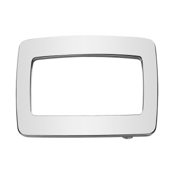 Boucle de Ceinture Écran Rectangle Métal Blanc 40mm Boucles de ceintures