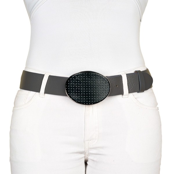 Boucle de Ceinture en Corne Structurée Ovale 40mm Accueil