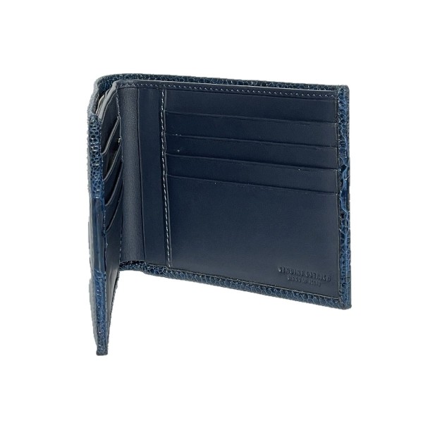 Portefeuille en Patte d'Autruche Cuir Exotique Premium Italie Accueil