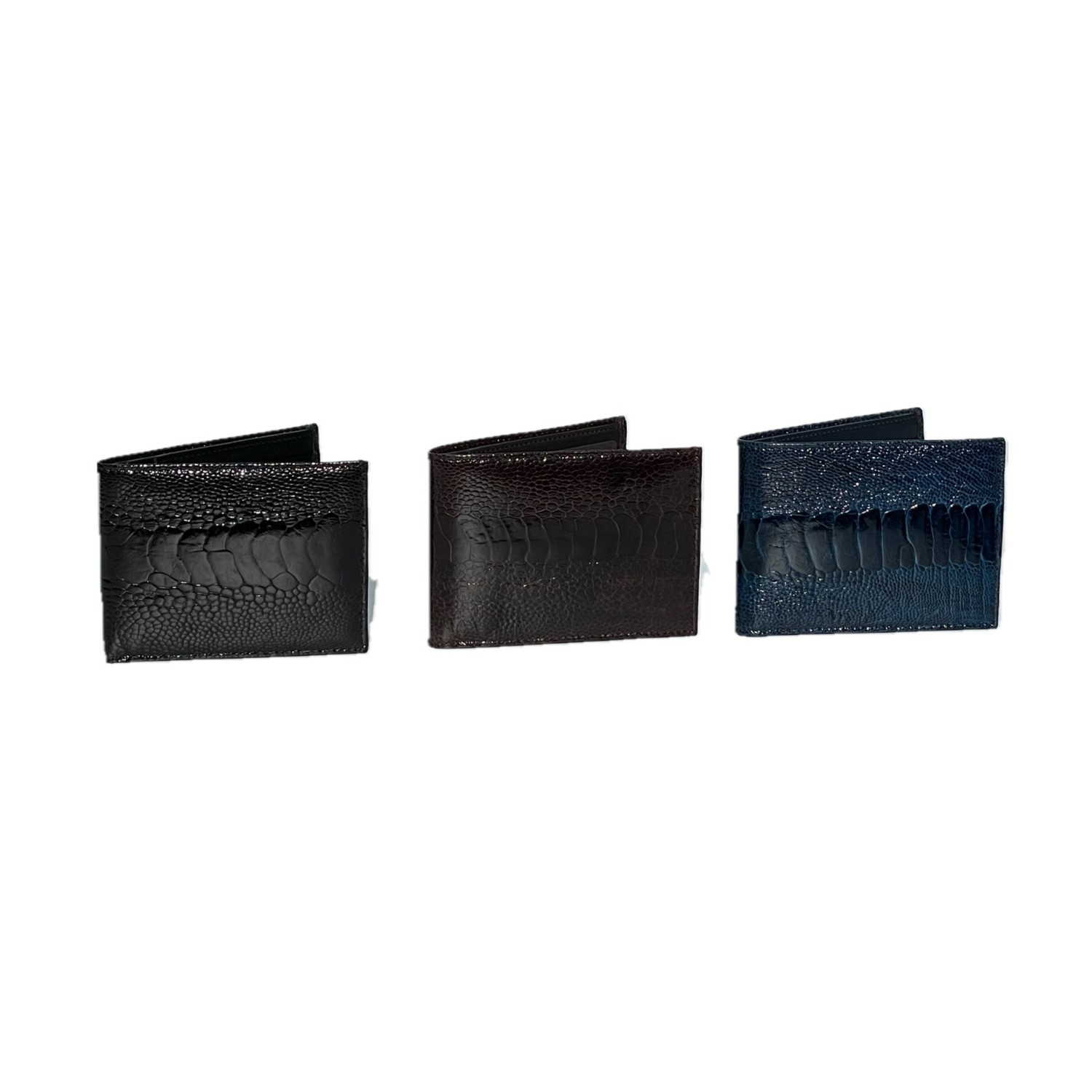 Portefeuille en Patte d'Autruche Cuir Exotique Premium Italie Accueil