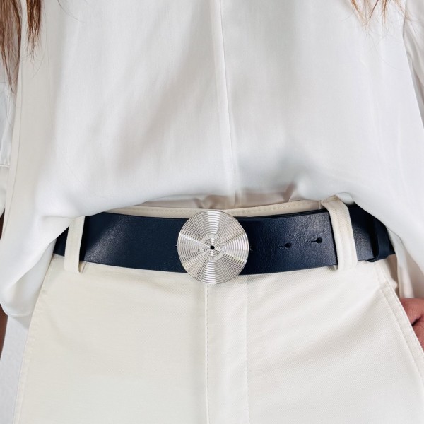 Boucle de Ceinture TPG Travaux Publics Genève Laiton Palladium 38-40mm Boucles de ceintures