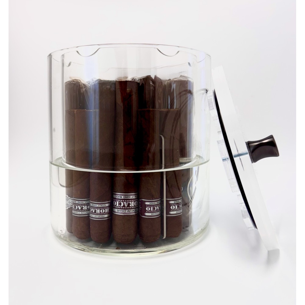 Humidor à Cigare Magnus Verre Borosilicate Soufflé Humidor