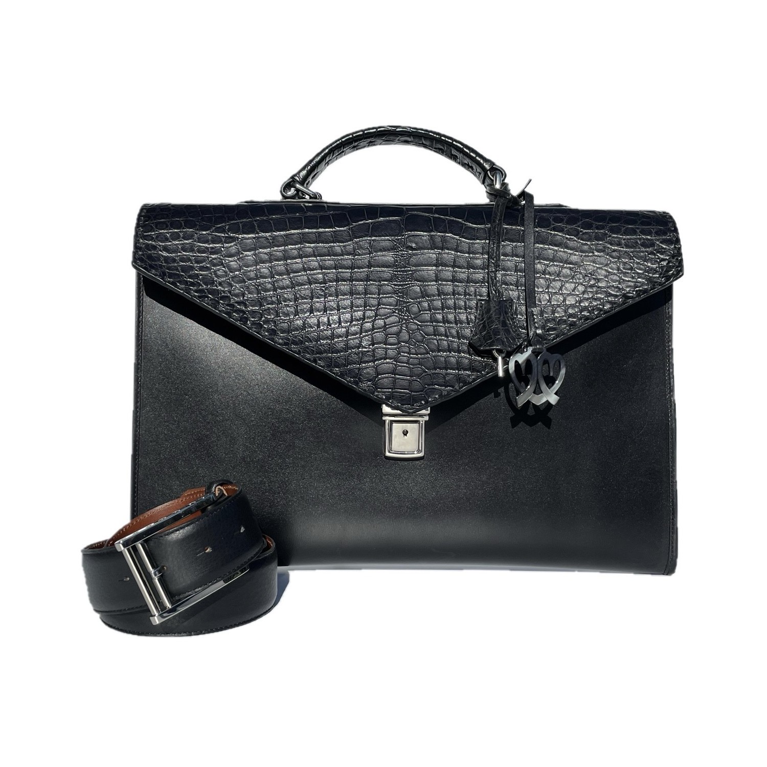 Porte-Documents C2 Cuir Alligator Véritable Accueil