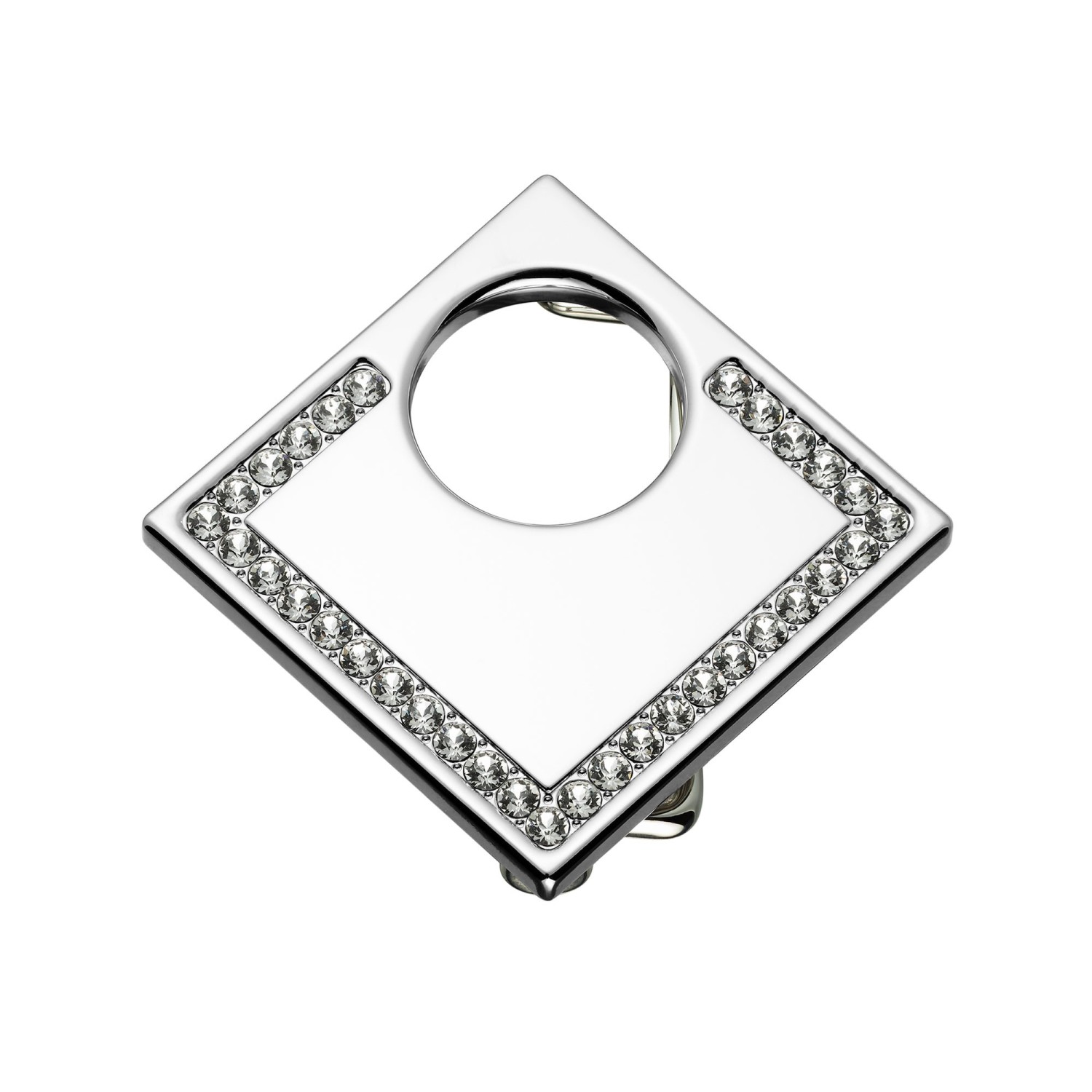 Boucle de Ceinture Lune Carrée Swarovski - Cristaux & Métal Premium Accueil