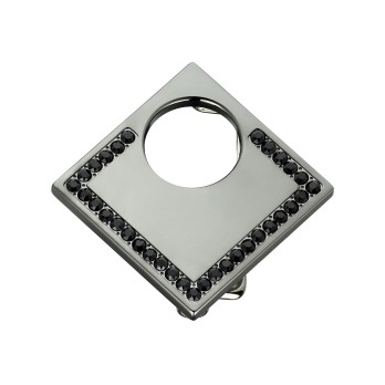 Boucle de Ceinture Lune Carrée Swarovski - Cristaux & Métal Premium Boucles de ceintures