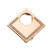 Boucle de Ceinture Lune Carrée Swarovski - Cristaux & Métal Premium Boucles de ceintures